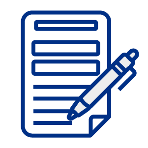 Icono de un documento con 4 lineas