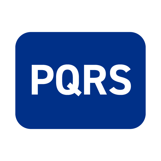 Icono de un con rectangulo con letras PQRS