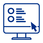 Icono de un monitor con una lista