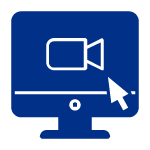 Icono de un monitor con una camara