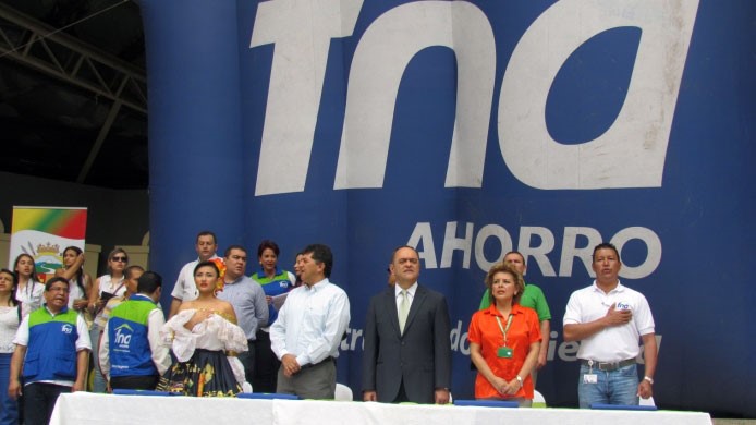 El Presidente Ricardo Arias con la gobernadora del Tolima y el alcalde de Ibagué 
